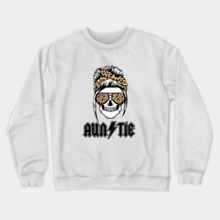 Skull Mom AC/DC-Auntie Crewneck Sweatshirt